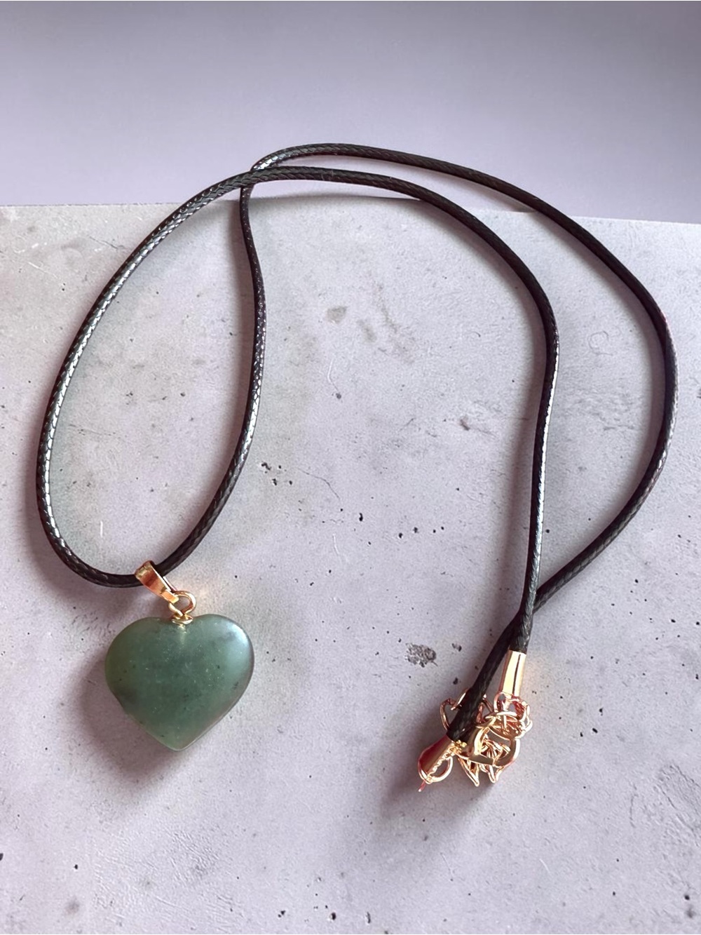 Vintage Jade Heart Necklace